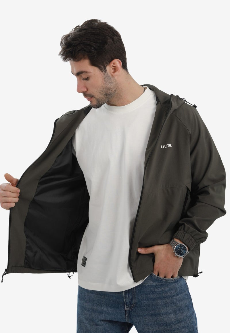 WHITE RABBIT Jacket soft with lining-Olive - Image 3